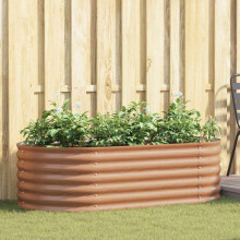 Berkfield Raised Bed Brown 160 x 80 x 44 cm Steel