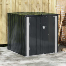 Berkfield Garden Storage Box Black 101.5 x 107 x 100 cm Steel