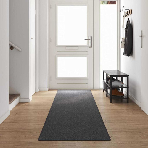 Berkfield Carpet Runner Dark Grey 80 x 500 cm 100% Polypropylene