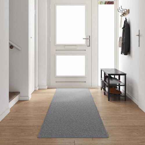Berkfield Carpet Runner Light Grey 80 x 500 cm 100% Polypropylene