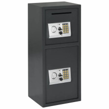 Berkfield Digital Safe with Lock Dark grey 35 x 31 x 80 cm Steel