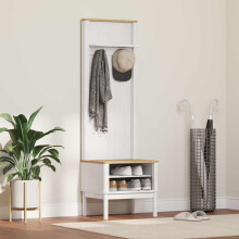 Berkfield Hallway Cabinet FLORO White 50 x 40 x 158 cm Solid Pine Wood