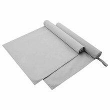 Berkfield Sports Towels 2 pcs Grey 180 x 90 cm Polyester and polyamide