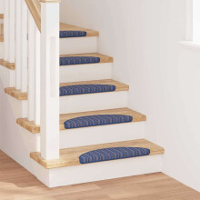 Berkfield Self-adhesive Stair Mats 15 pcs Blue 56 x 17 x 3 cm