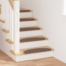 Berkfield Self-adhesive Stair Mats 15 pcs Brown 65 x 21 x 4 cm