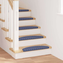Berkfield Self-adhesive Stair Mats 15 pcs Blue 65 x 21 x 4 cm