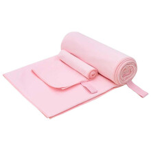 Berkfield Sports Towel Set 2 pcs Pink Fabric