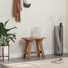 Berkfield Bench Natural 50.5 x 25 x 47.5 cm Solid Mahogany wood