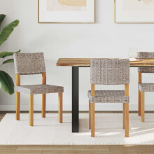Berkfield Dining Chair 2 pcs Kubu Grey 46 x 55 x 84 cm Kubu Rattan