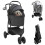 Berkfield Folding Pet Stroller Black 78 x 54 x 101 cm Polyester 1