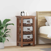 Berkfield Side Table Brown 38 x 28 x 72 cm Solid Mahogany wood
