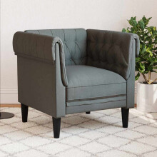 Berkfield Sofa Dark Grey 78.5 x 74.5 x 74.5 cm Polyester