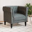 Berkfield Sofa Dark Grey 78.5 x 74.5 x 74.5 cm Polyester 1