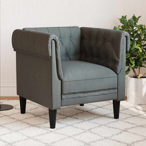 Berkfield Sofa Dark Grey 78.5 x 74.5 x 74.5 cm Polyester