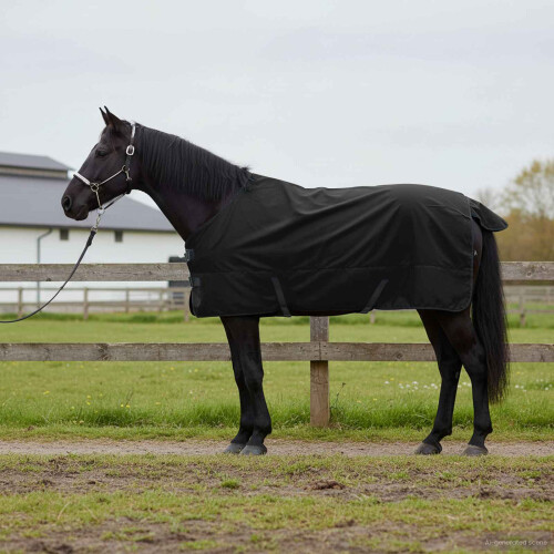 Berkfield Horse Blanket Full Black 125 cm Polyester
