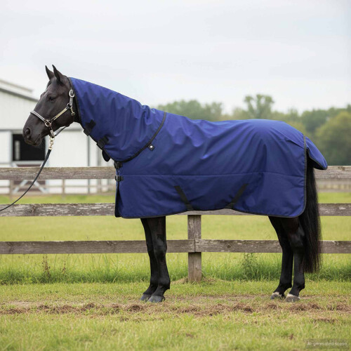 Berkfield Horse Blanket Full Navy Blue 85 cm Polyester