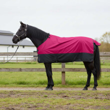 Berkfield Horse Blanket Pink and Black 155 cm Polyester