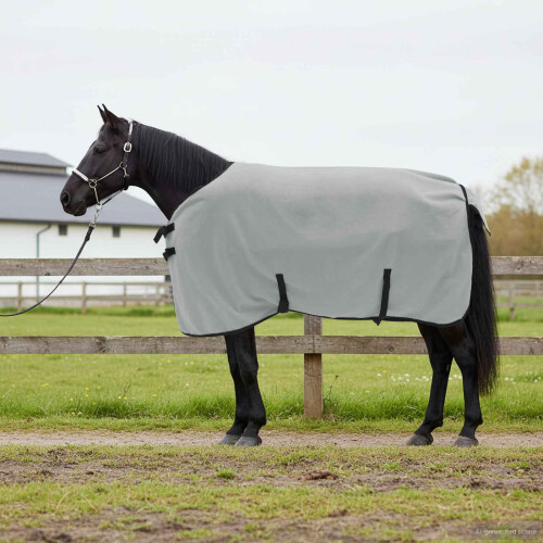 Berkfield Horse Blanket Full Light Grey and Pink 75 cm Polyester