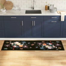 Berkfield Kitchen Rug Black 180 x 60 cm Velvet