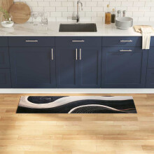 Berkfield Kitchen Rug Black 150 x 45 cm Velvet