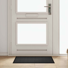 Berkfield Door Mat Anthracite 80 x 60 x 1.2 cm Teddy Fabric