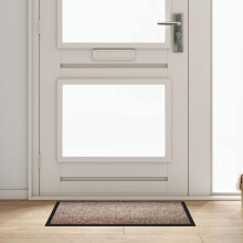 Berkfield Door Mat Beige 80 x 60 x 1.2 cm Teddy Fabric