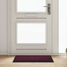 Berkfield Door Mat Bordeaux 80 x 60 x 1.2 cm Teddy Fabric