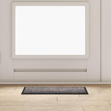Berkfield Door Mat Light Grey 60 x 40 x 1.2 cm Teddy Fabric