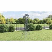Berkfield Windmill Grey 84 x 68 x 245 cm Iron