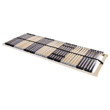Berkfield Slatted Bed Base Brown 90 x 190 cm Solid Beech Wood