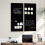 Berkfield Bulletin Board Folding Black 100 x 100 x 1.4 cm Solid pine wood 1