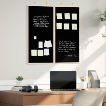 Berkfield Bulletin Board Folding Black 80 x 80 x 1.4 cm Solid pine wood