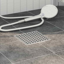 Berkfield Dot Shower Drain Silver 15 x 15 cm Stainless Steel 304