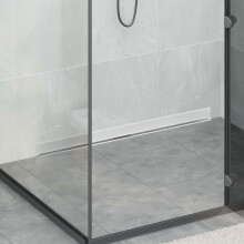 Berkfield Wall Mounted Shower Drain Silver 100 cm Stainless Steel 304