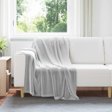 Berkfield Throw Blanket Grey 130 x 150 cm Fleece