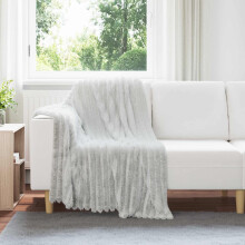Berkfield Throw Blanket Grey 150 x 130 cm Fleece