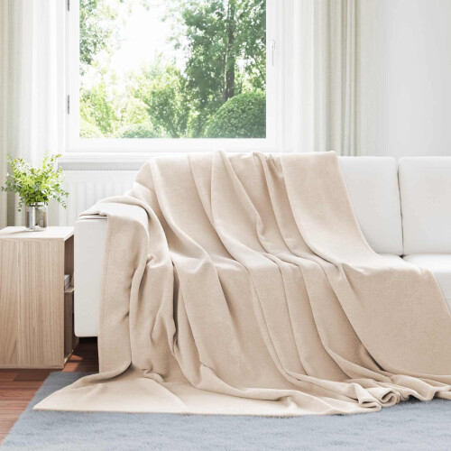 Berkfield Throw Blankets 6 pcs Beige 240 x 270 cm Fleece