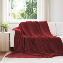 Berkfield Throw Blankets 6 pcs Bordeaux Red 240 x 270 cm Fleece