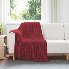 Berkfield Throw Blanket Bordeaux Red 150 x 130 cm Fleece