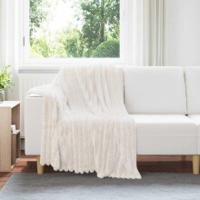 Berkfield Throw Blankets 6 pcs Cream 150 x 130 cm Fleece