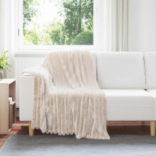 Berkfield Throw Blankets 6 pcs Beige 150 x 130 cm Fleece