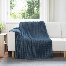 Berkfield Throw Blankets 6 pcs Navy Blue 200 x 150 cm Fleece