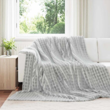 Berkfield Throw Blankets 6 pcs Grey 240 x 220 cm Fleece