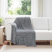 Berkfield Throw Blankets 6 pcs Dark Grey 150 x 130 cm Fleece
