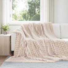 Berkfield Throw Blankets 6 pcs Beige 270 x 240 cm Fleece