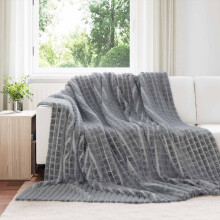 Berkfield Throw Blankets 6 pcs Dark Grey 240 x 220 cm Fleece