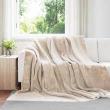 Berkfield Throw Blanket Beige 220 x 240 cm Fleece