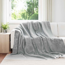 Berkfield Throw Blanket Grey 220 x 240 cm Fleece