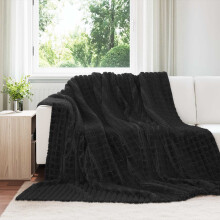 Berkfield Throw Blankets 6 pcs Black 270 x 240 cm Fleece