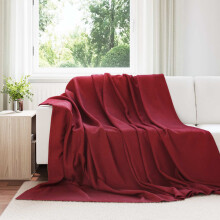 Berkfield Throw Blanket Bordeaux Red 270 x 240 cm Fleece